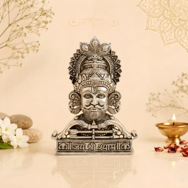 Silver Plated Jai Shree Shyam Idol